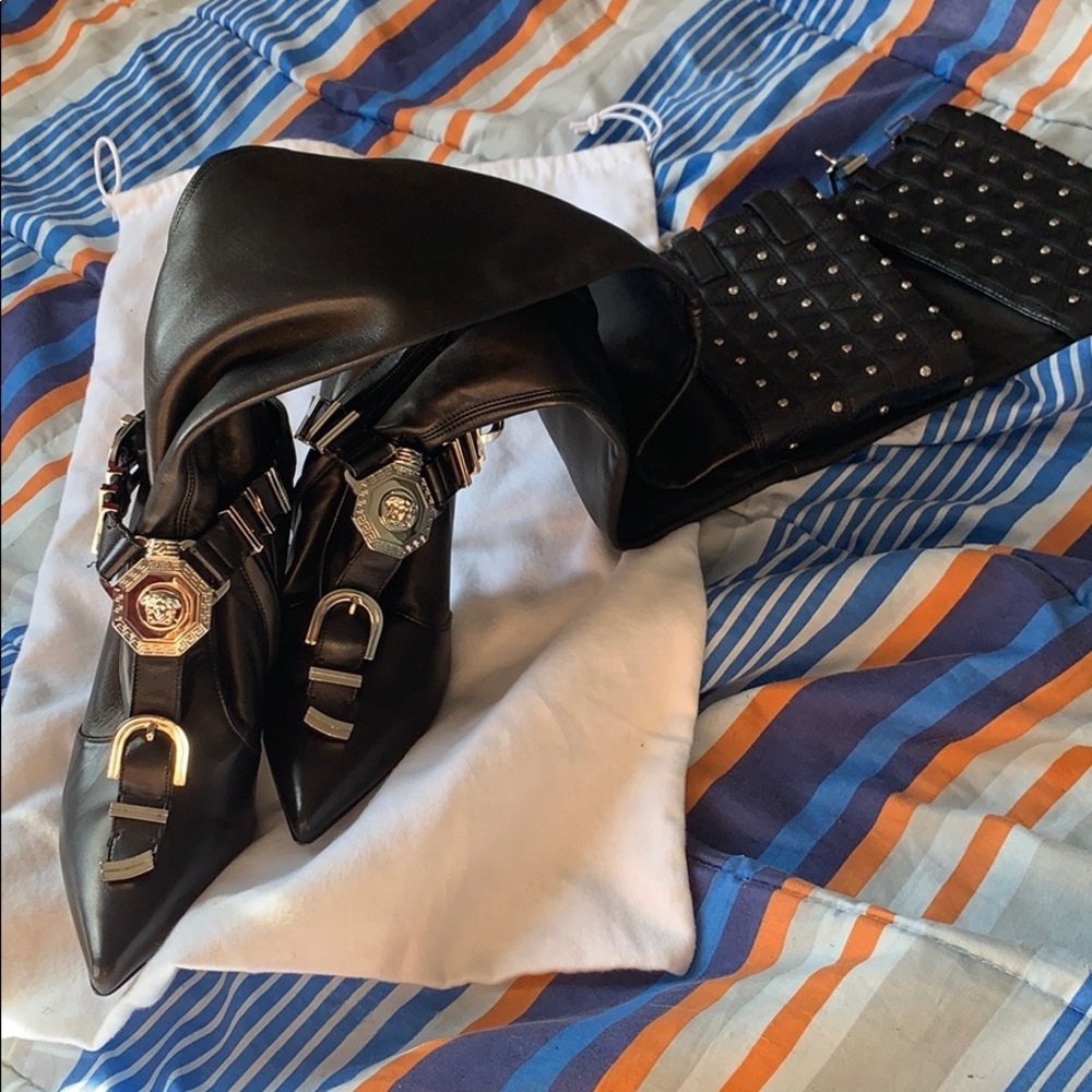 Versace Thigh High Boots